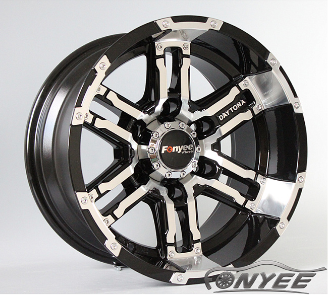 картинка Новые диски RAYS DAYTONA FDX-J R16 6x139,7 ET-20 J8 черные + серебро магазин  StreetTuning 