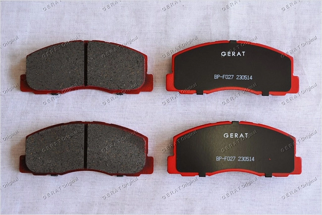 картинка Передние тормозные колодки Gerat BP-F027 (Mitsubishi Colt, 
Galant, Lancer) магазин  StreetTuning 