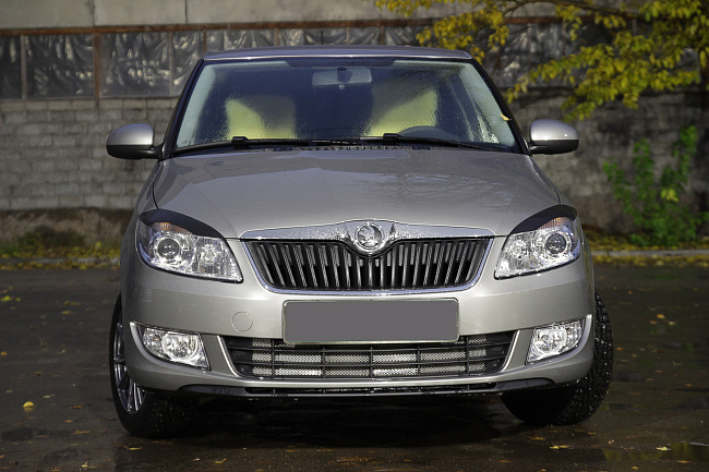 картинка Skoda Roomster 2010—н.в. Накладки на передние фары (реснички) компл.-2 шт. магазин  StreetTuning 