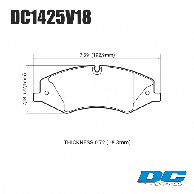 картинка Колодки тормозные DC1425V18 DC brakes Street STR.S, перед RANGE ROVER SPORT; IV; колесо 19" магазин  StreetTuning 