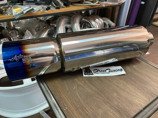 картинка Прямоточная банка HKS Style серии Jasma,D-63x114 мм с напылением магазин  StreetTuning 