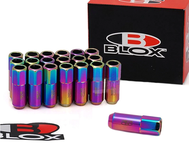 картинка Комплект гаек Blox style 60 мм , неохром М12 х 1.25 магазин  StreetTuning 
