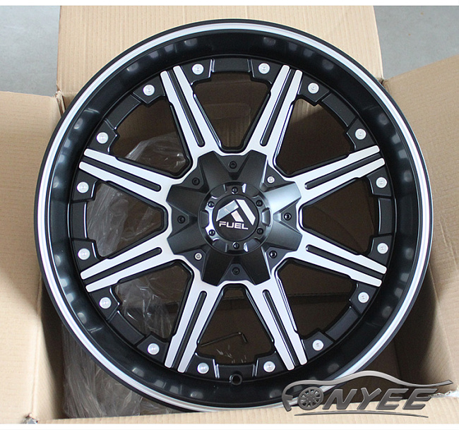 картинка Новые диски Fuel Nutz D541 R20 6X139,7 ET20 J9 серебро + черный мат магазин  StreetTuning 