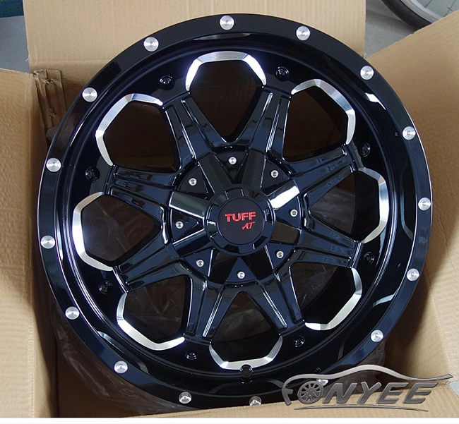 картинка Новые диски TUFF AT black R18 5x130-5x120 ET20 J8,5 черные глянцевые магазин  StreetTuning 