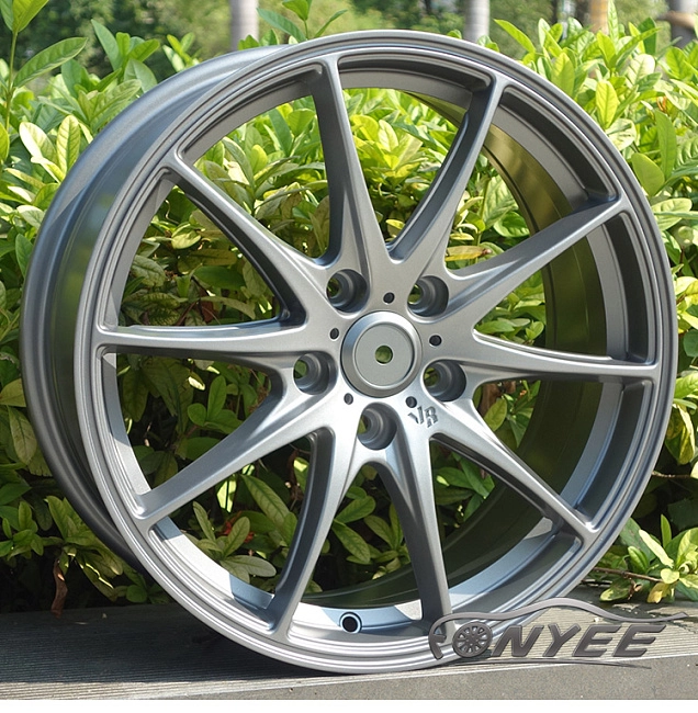 картинка Новые диски Rays G25 R17 4X100 ET40 J7 серебристо-серый матовый магазин  StreetTuning 