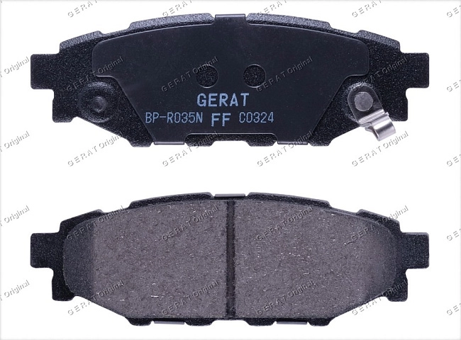 картинка Задние тормозные колодки Gerat BP-R035N (Subaru Exiga, Forester, Impreza, Legacy, Outback, XV/ 
Toyota GT86) магазин  StreetTuning 