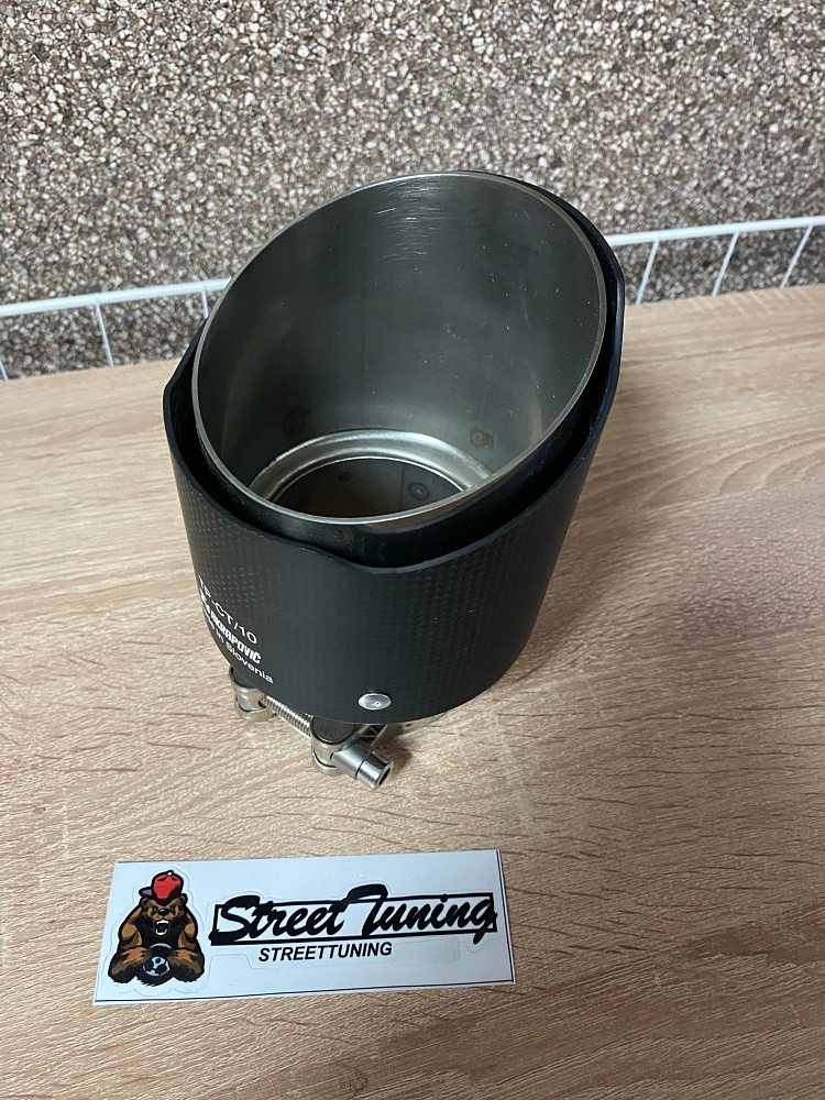 картинка Насадка на глушитель универсальная Akrapovic style 63 - 114 мм от магазина  StreetTuning