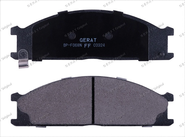 картинка Передние тормозные колодки Gerat BP-F068N (Nissan Cedric, Mistral, Pathfinder, Pick Up, Terrano, Vanette) магазин  StreetTuning 