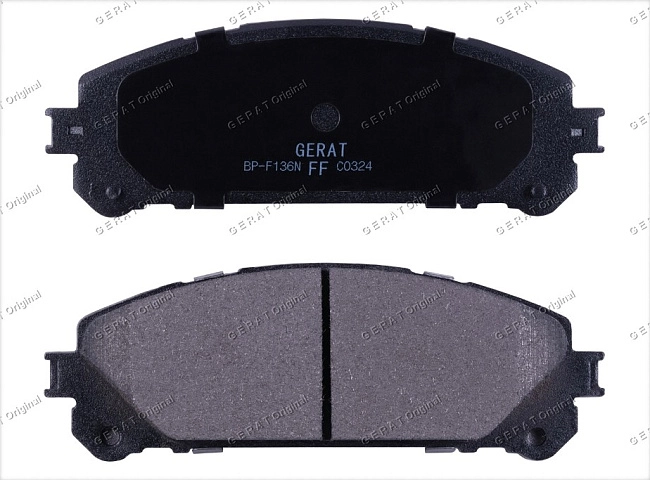 картинка Передние тормозные колодки Gerat BP-F136N (Lexus NX200, NX300H, RX270, RX350, RX450H/ 
Toyota Highlander, Kluger, Sienna) магазин  StreetTuning 