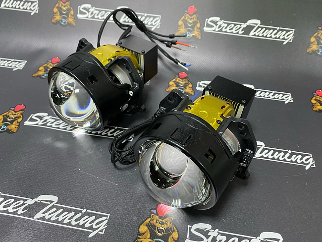 картинка Светодиодные линзы Sanvi A8L Laser, 3 дюйма 6000k магазин  StreetTuning 