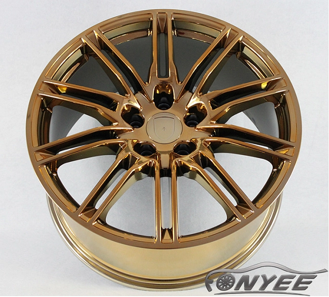 картинка Новые диски Porsche модель 2 R21 5X130 ET50 J10 хром золото магазин  StreetTuning 