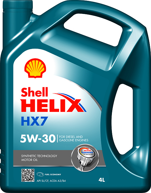 картинка Полусинтетическое моторное масло Shell Helix HX7 5W-30 - 4 л магазин  StreetTuning 