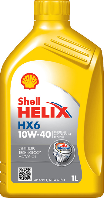 картинка Полусинтетическое моторное масло Shell Helix HX6 10W-40 - 1 л магазин  StreetTuning 