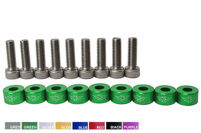 картинка Болты для крепления коллектора на Honda, зеленые магазин  StreetTuning 