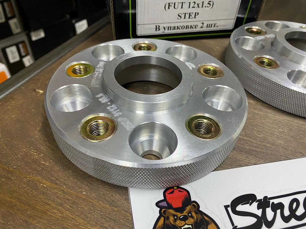картинка Проставка Starleks 25 мм 5x112 цо 66.6 футорочная 12х1.5 РФ от магазина  StreetTuning