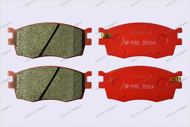 картинка Передние тормозные колодки Gerat BP-F091 (Hyundai Accent, I20/
Kia Rio) магазин  StreetTuning 
