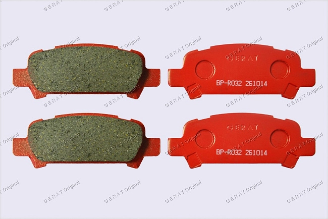 картинка Задние тормозные колодки Gerat BP-R032 (Subaru Forester, Impreza, Legacy, Outback) магазин  StreetTuning 