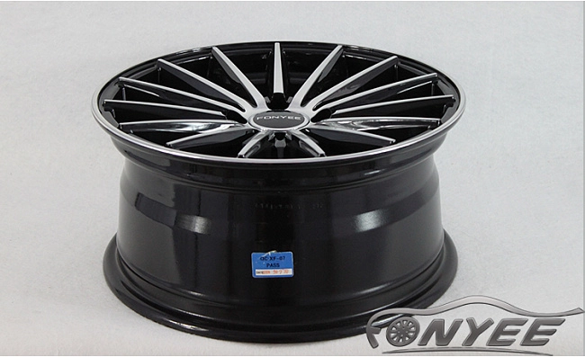 картинка Новые диски Vossen VFS2 Replica R16 4X100 ET35 J7 черный глянец + серебро магазин  StreetTuning 