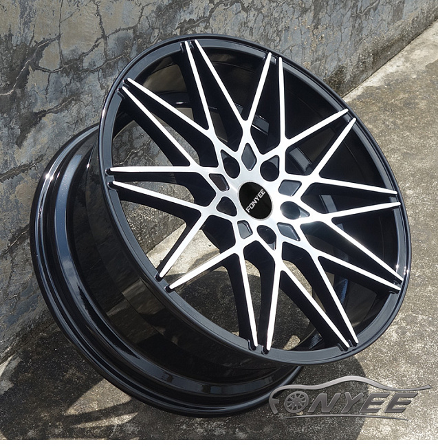 картинка Новые диски Fonyee модель 7 R19 5x114,3 ET35 J9,5 черные + серебро магазин  StreetTuning 