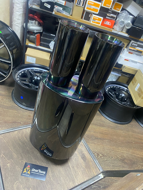 картинка Прямоточная банка HKS JASMA, с двойным выходом. магазин  StreetTuning 