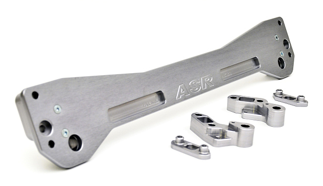 картинка Задний усилитель подрамника ASR style для Honda Civic EK 1996-2000 г, серебристый магазин  StreetTuning 