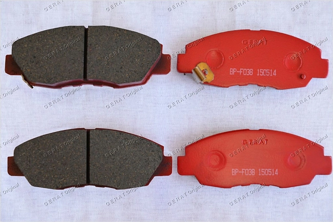 картинка Передние тормозные колодки Gerat BP-F038 (Honda Accord, Civic, 
CR-V) магазин  StreetTuning 