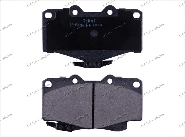 картинка Передние тормозные колодки Gerat BP-F001N (Mazda MX 5/
Nissan 300ZX, Silvia, Skyline/ 
Subaru Forester, Impreza/ 
Toyota 4runner, Hilux, Land Cruiser, Land Cruiser Prado, Surf, Tacoma) магазин  StreetTuning 