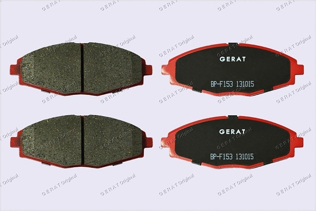картинка Передние тормозные колодки Gerat BP-F153 (Chery QQ/
Chevrolet Spark/ 
Daewoo Lanos, Matiz, Nexia) магазин  StreetTuning 