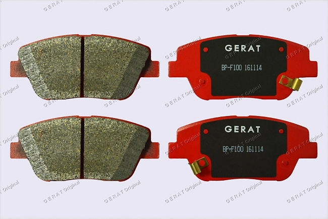 картинка Передние тормозные колодки Gerat BP-F100 (Hyundai Grandeur, Sonata/
Kia Optima) магазин  StreetTuning 