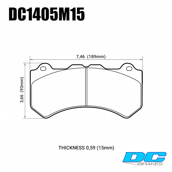 картинка Колодки тормозные DC1405M15 DC brakes Race Track, перед. Jeep SRT8 2012-2014, AUDI 4F RS6 (BREMBO) магазин  StreetTuning 
