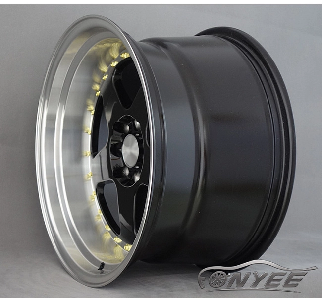 картинка Новые диски Rotiform R17 4x100-4x114,3 ET15 J9 черный + полированная полка магазин  StreetTuning 