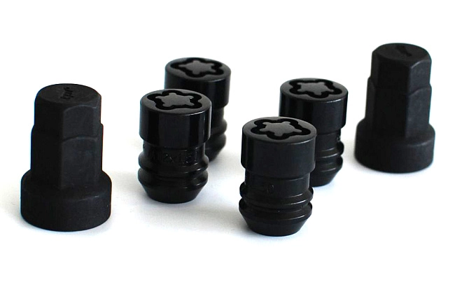 картинка Комплект секретных гаек 12x1.5, 28 мм, конус. - 726445(28mm)EM/BC-2Key магазин  StreetTuning 