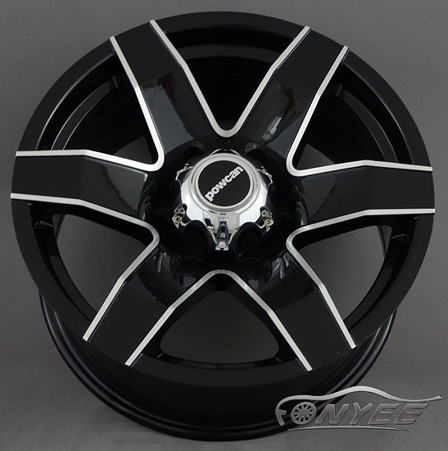 картинка Новые диски Powcan модель R17 J8 ET0 6x139,7 черный глянец магазин  StreetTuning 