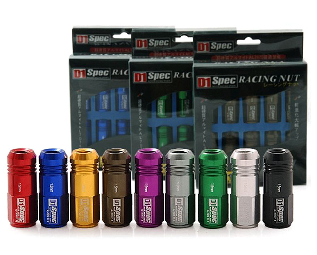 картинка Комплект гаек D1 Spec 52 мм закрытые, красные М12 х 1.25 магазин  StreetTuning 