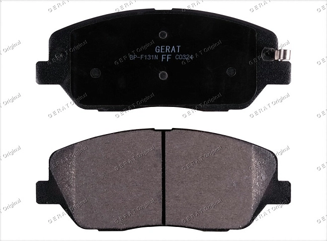 картинка Передние тормозные колодки Gerat BP-F131N (Huyndai Entourage, Genesis Coupe, Santa Fe, Carnival/ 
Kia Sorento, Korando, New Actyon) магазин  StreetTuning 