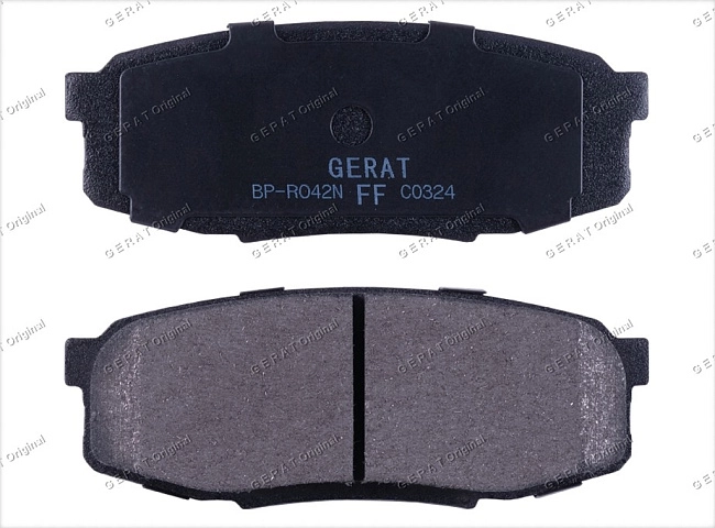 картинка Задние тормозные колодки Gerat BP-R042N (Lexus LX570/ 
Toyota Avalon, Land Cruiser, Land Cruiser Prado, Sequoia, Sienna, Tundra) магазин  StreetTuning 