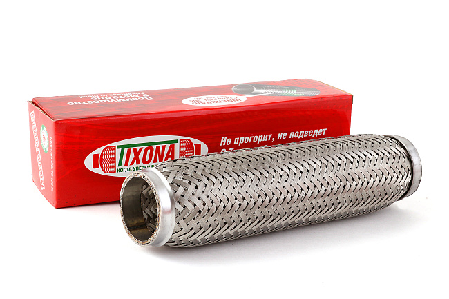 картинка Гофра глушителя Tixona (сталь 304 трехслойная) 45*260 магазин  StreetTuning 