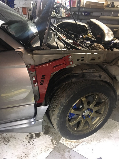 картинка Комплект усилителей (распорки) под переднее крыло для Subaru Forester SG магазин  StreetTuning 