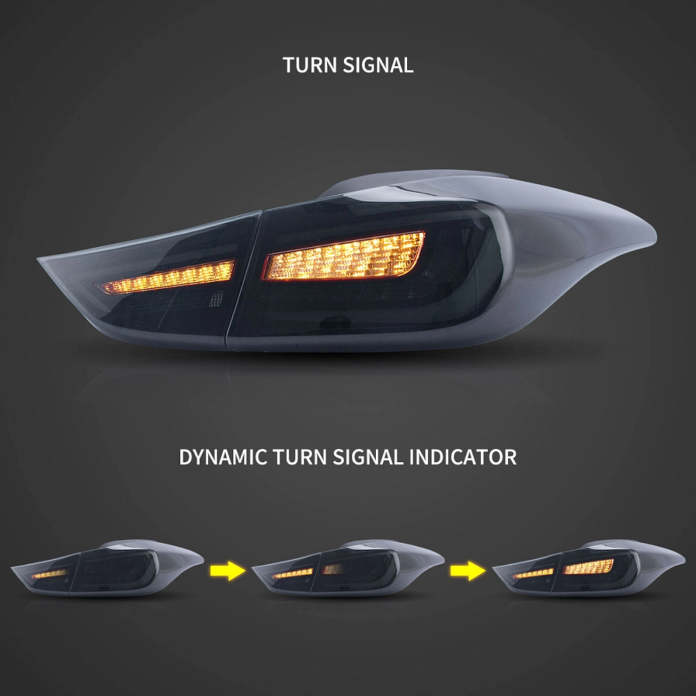картинка Задние LED фары для HYUNDAI ELANTRA (AVANTE MD)2011-2016 ТЕМНЫЕ от магазина  StreetTuning