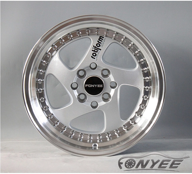 картинка Новые диски Rotiform TMB Flat R16 4х100/114,3 ET25 J8 серебро + полированная полка магазин  StreetTuning 