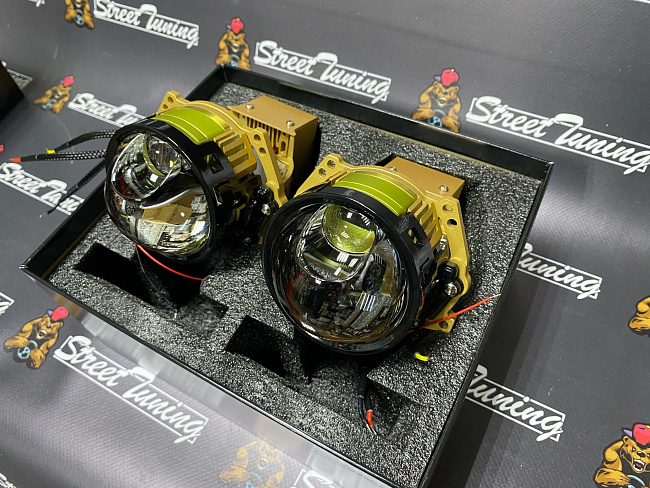 картинка Светодиодные линзы Sanvi L80 Laser, 3 дюйма 5500k магазин  StreetTuning 