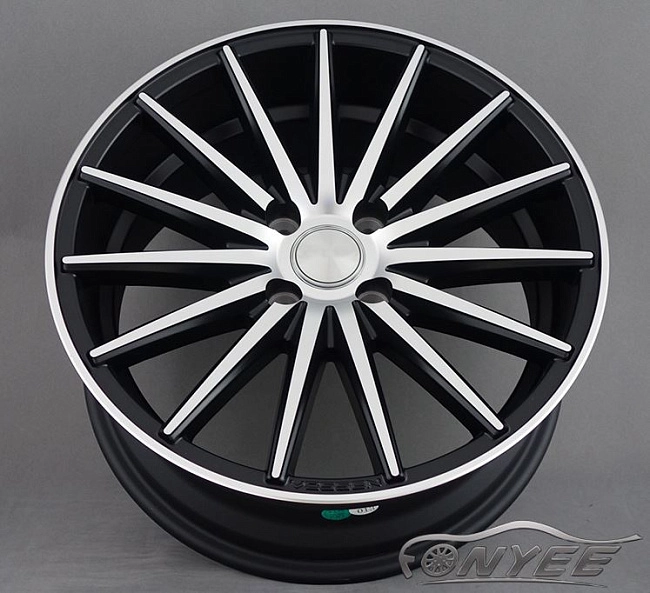 картинка Новые диски Vossen VFS2 Replica R16 4X100 ET35 J7 черный мат + серебро магазин  StreetTuning 