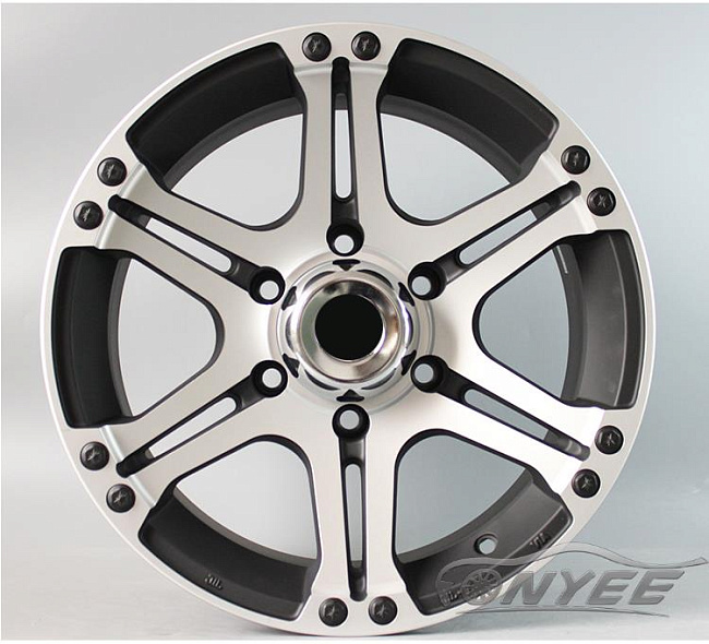 картинка Новые диски MF-959 R16 6X139,7 ET0 J8 черный мат + серебро магазин  StreetTuning 