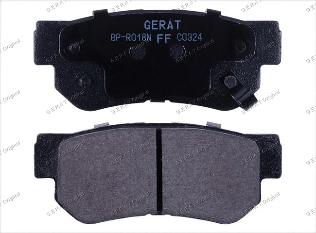 картинка Задние тормозные колодки Gerat BP-R018N (Hyundai Elantra, Grandeur, Santa Fe, Sonata, Tucson/
Kia Magentis, Optima, Sportage, ) магазин  StreetTuning 