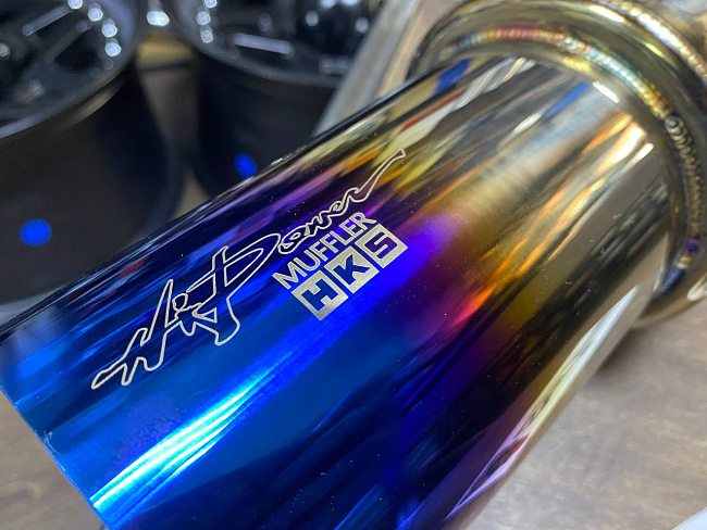 картинка Прямоточная банка HKS JASMA Style, D-51 x 89 мм, L-450 мм с напылением магазин  StreetTuning 