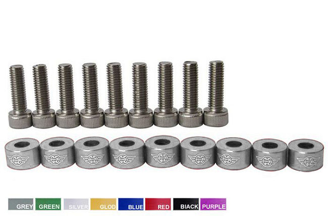 картинка Болты для крепления коллектора на Honda, серебряные магазин  StreetTuning 