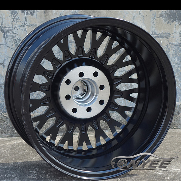 картинка Новые диски Moussa R15 4x114,3-4x100 ET35 J7 черный + полированная полка магазин  StreetTuning 