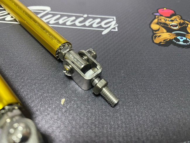 картинка Крепеж губы бампера 150 мм, универсальный, золотой, 2шт магазин  StreetTuning 