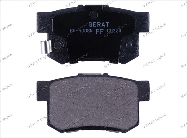 картинка Задние тормозные колодки Gerat BP-R008N (Acura RDX, TL, TSX/ 
Honda Accord, Ascot, Avancier, Civic, CR-V, CR-Z, Edix, Element, Insight, Inspire, Integra, Legend, NSX, Odyssey, Prelude, S2000, Stepwgn, Stream, Torneo, Aska, 
Rover 600/
Suzuki  Kizashi, SX4 магазин  StreetTuning 