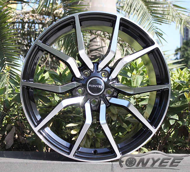 картинка Новые диски Fonyee Model 7 R19 5X108 ET43 J8,5 черный + серебро магазин  StreetTuning 